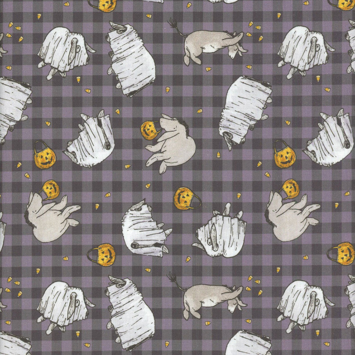 Studio E Fabrics Haunted Acre Wood W.A. Dodge Ghosts Purple